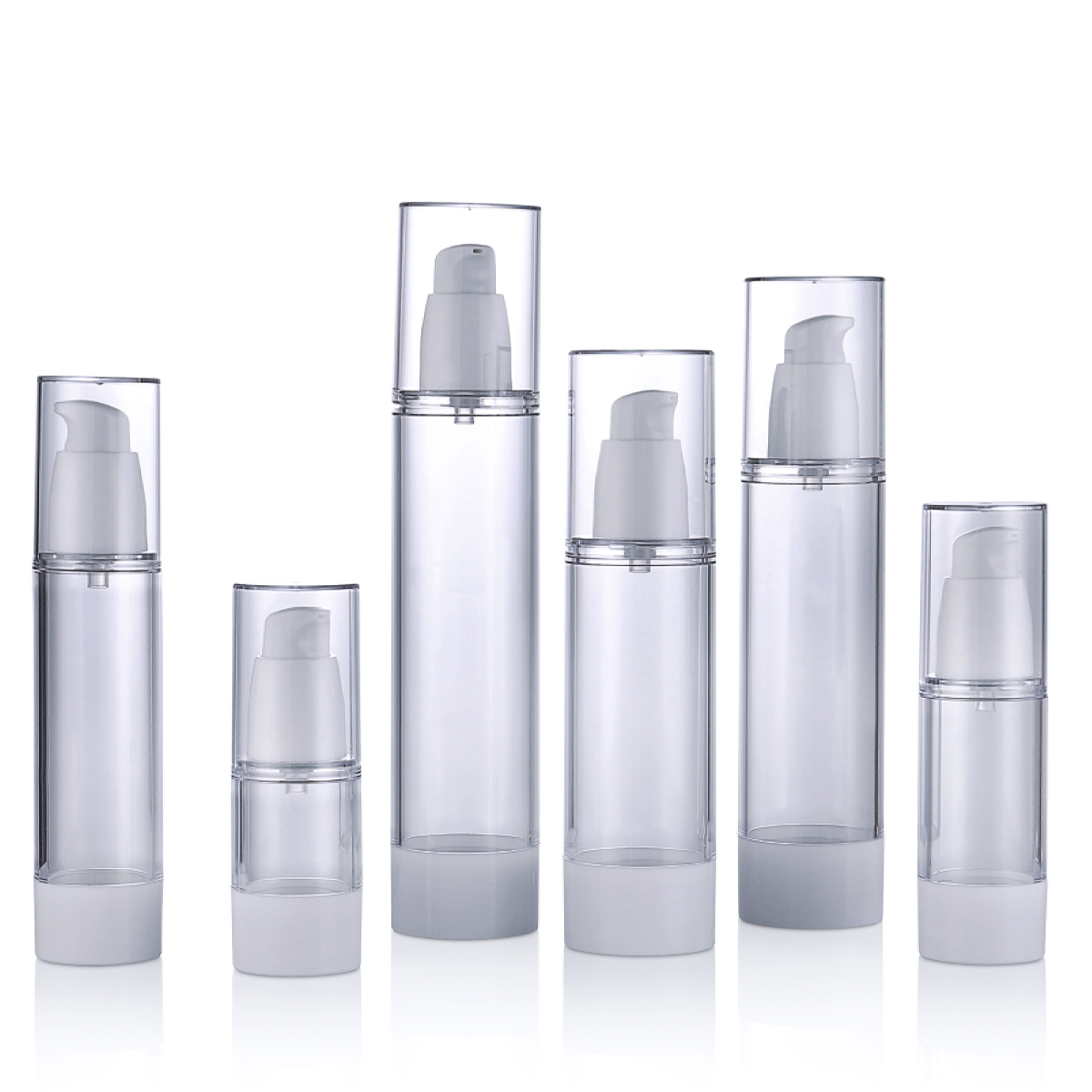 15 ml 30 ml 50 ml 80 ml 100 ml 120 ml Refilleerbare plastic crème Container Clear Airless Travel Alcohol Spray Sanering Pompfles L03