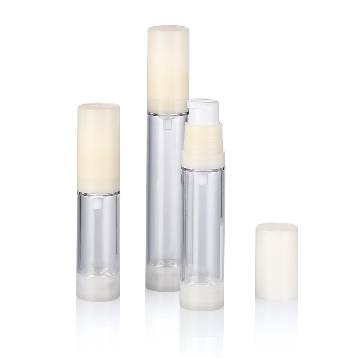 5 ml 10 ml 15 ml Aangepaste witte cosmetische plastic Airless Fine Mist Spray Plastic fles L04