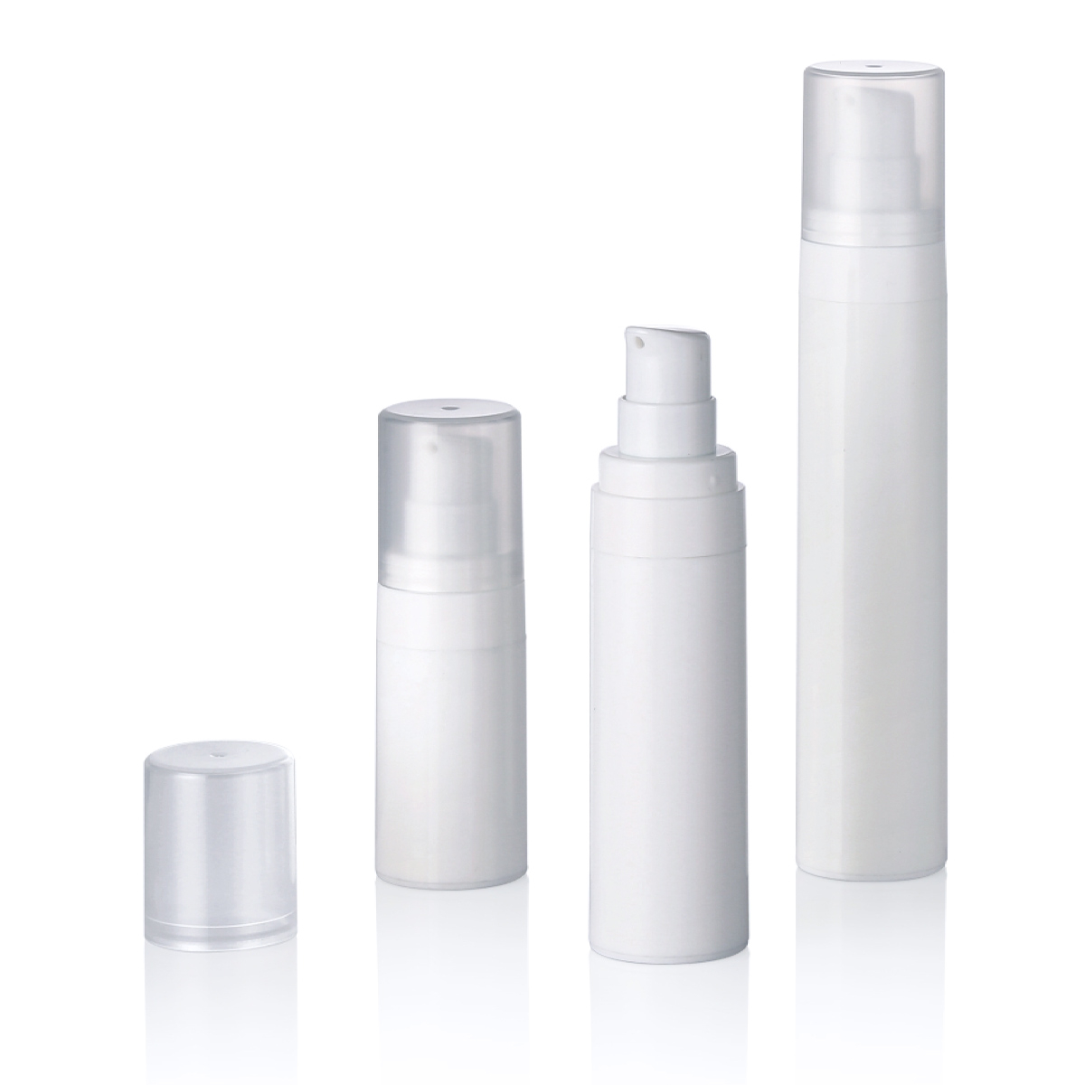15 ml 30 ml 50 ml plastic PP witte snapcrème lotion vacuümfles airless fles l16