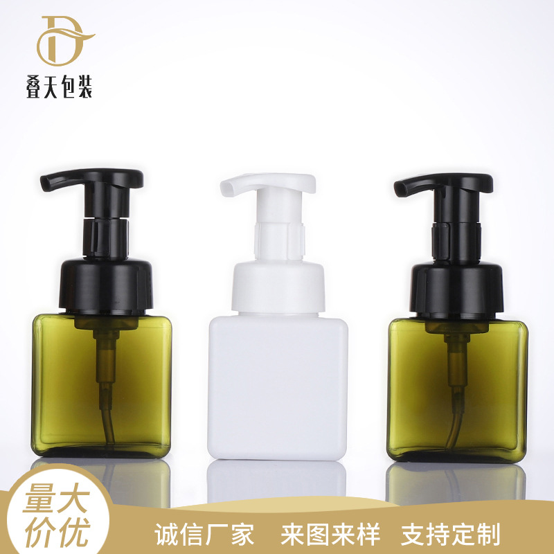 100 ml vierkante plastic flessen Druk handdesinfanion fles schuimpomp Sub botteling