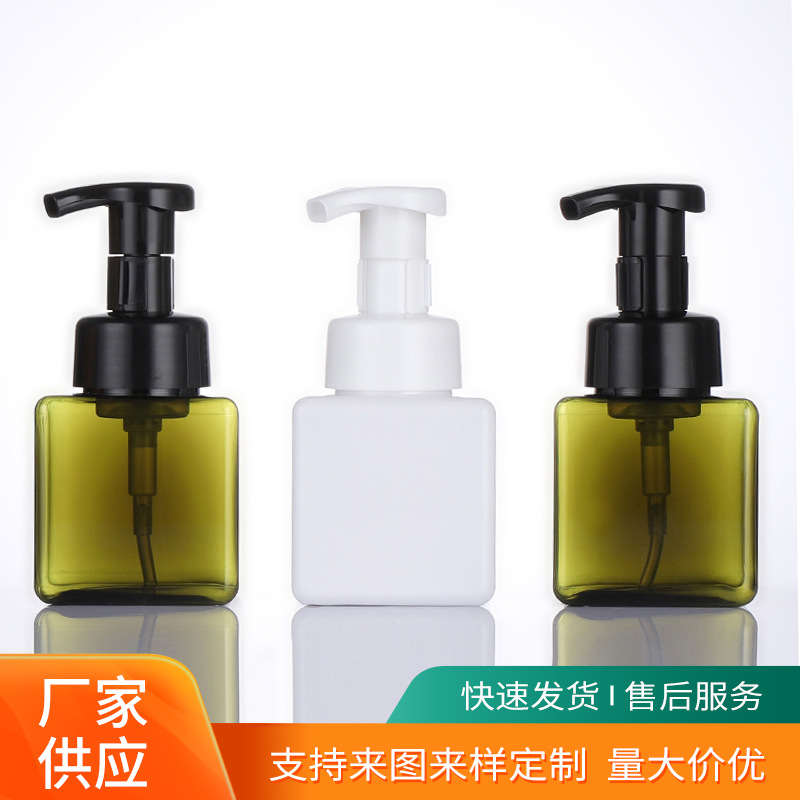 Aangepaste 100 ml vierkante plastic flessen Druk Hand Sanitizer Lotion flesschuimpomp aparte fles