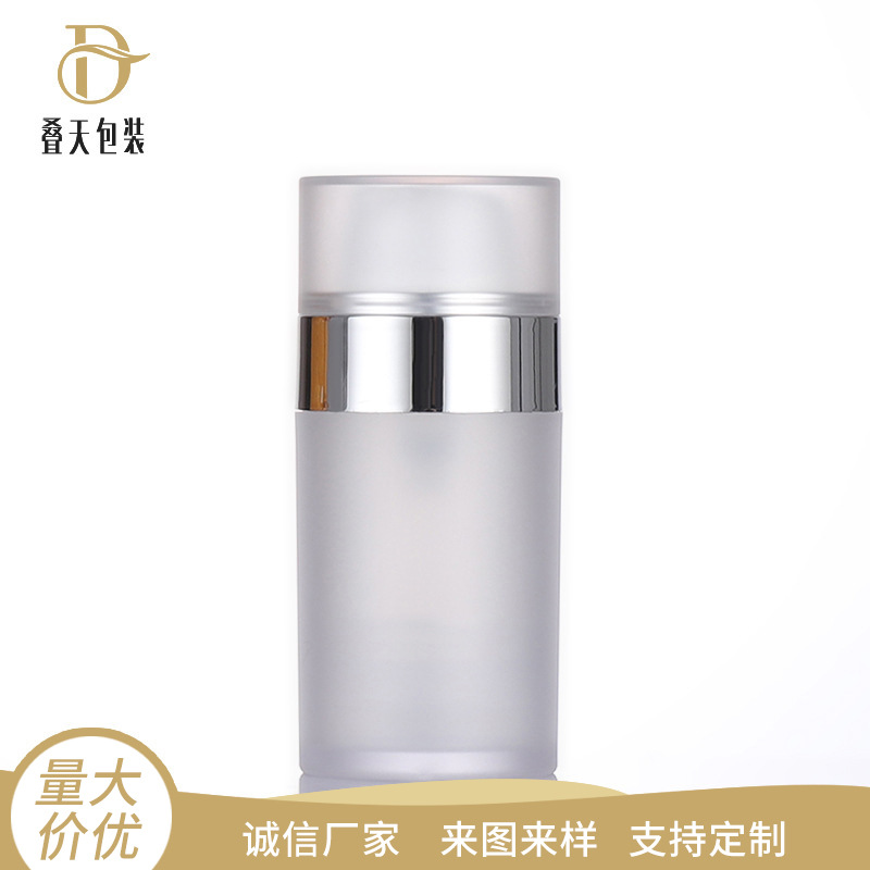 Frosted plastic fles 30 ml verdeelde fles cosmetica verpakking flessenlotion fles vacuümfles