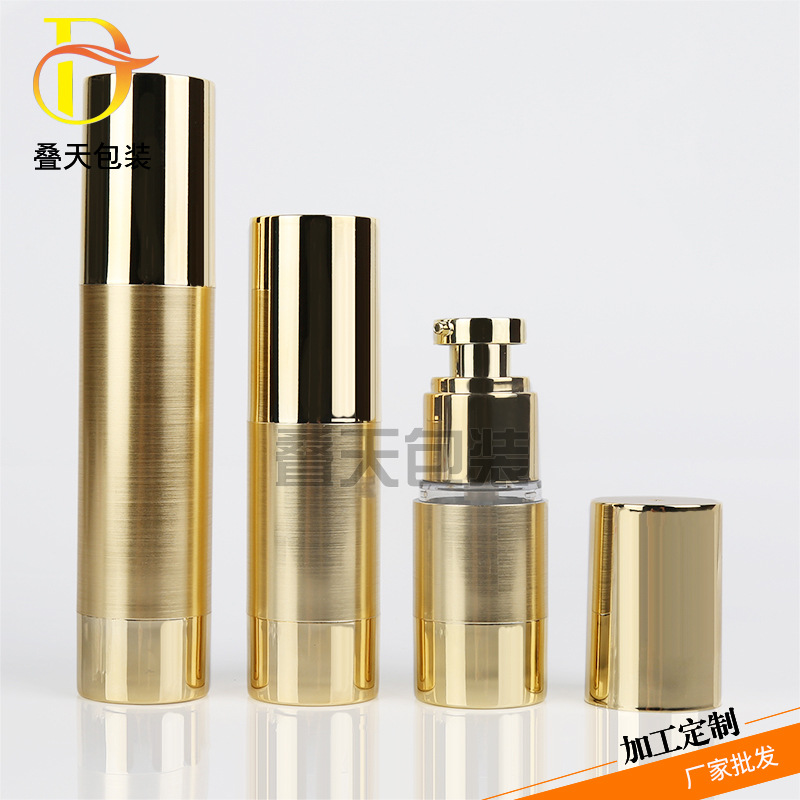 Gouden vacuüm perslotion vloeibare funderingsfles 15 30 50 ml vacuümfles