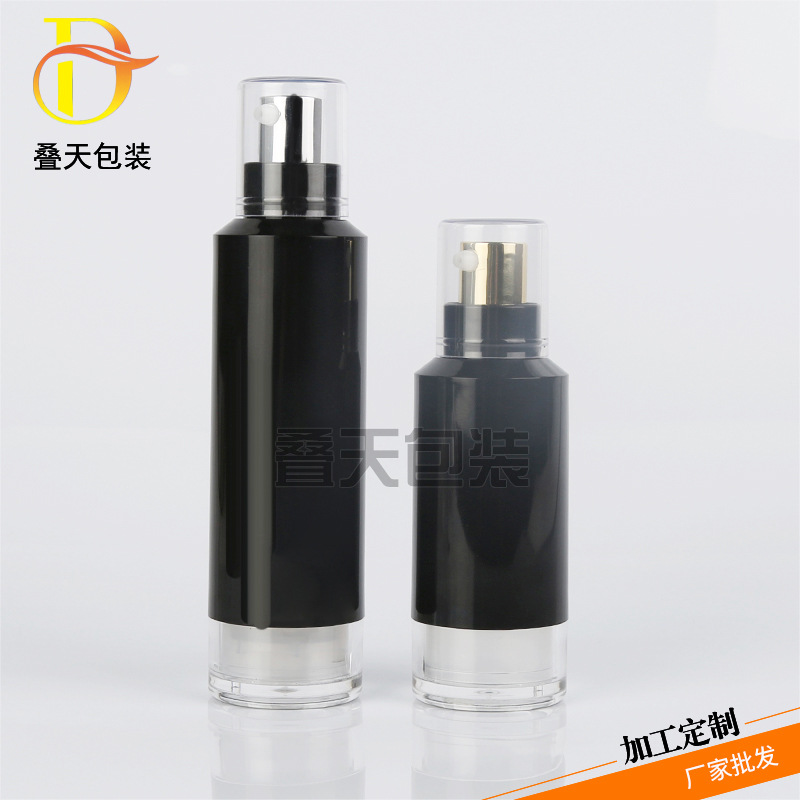 Black Lotion Press Bottle Essence Liquid vacuümfles reizen Portable subpackage lotionfles