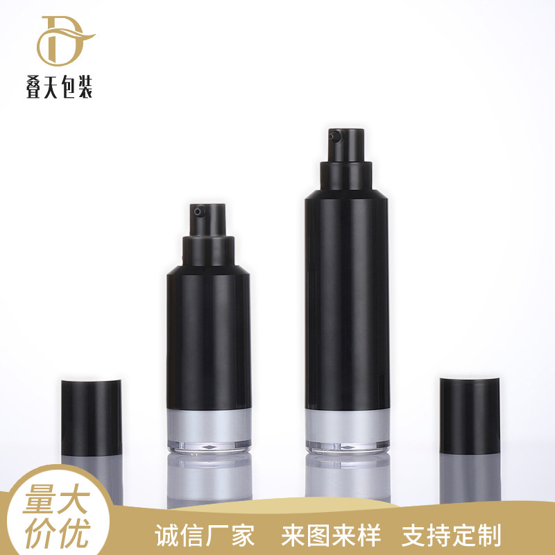 Plastic als etherische olie aparte fles reis draagbare cosmetica vloeibare fundering fles zwart 15 ml vacuümfles