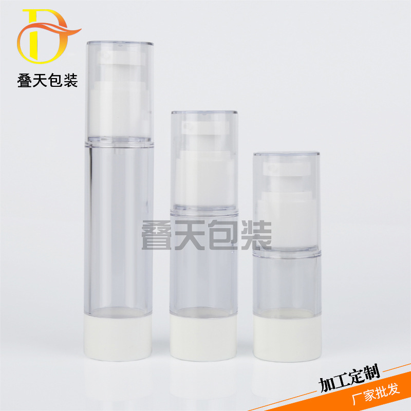 Lotion Press Type Plastic Subpacking fles 15 30 50 ml draagbare cosmetische vacuümlotionfles